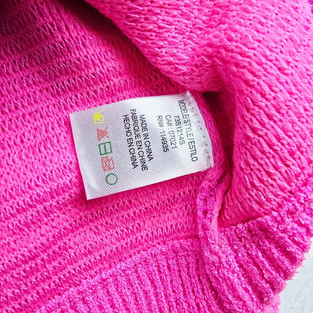 Anthropologie RD Style NWT Neon Pink Ribbed Turtleneck Sweater XS - Picture 6 of 10